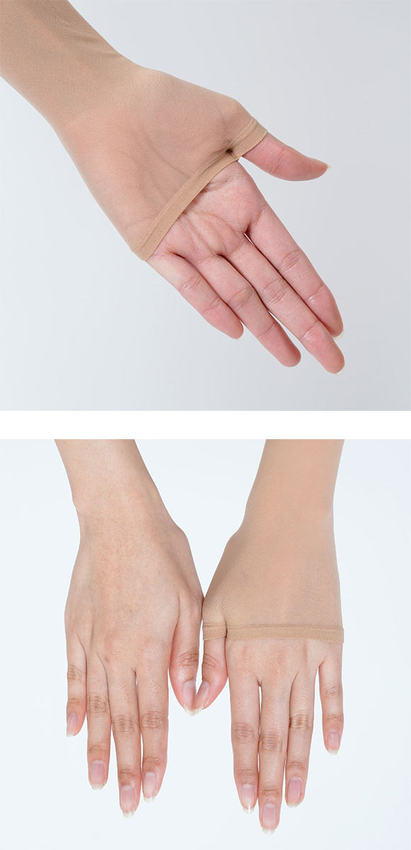 福助 満足 太陽に負けない アームカバー ショート丈 レディース ノンラン UVカット fukuske