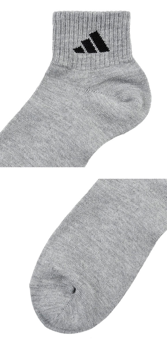 アディダス ベーシック ショート丈 ソックス 3足セット メンズ 靴下 adidas 破れにくい 消臭 24-26cm 26-28cm 28-30cm