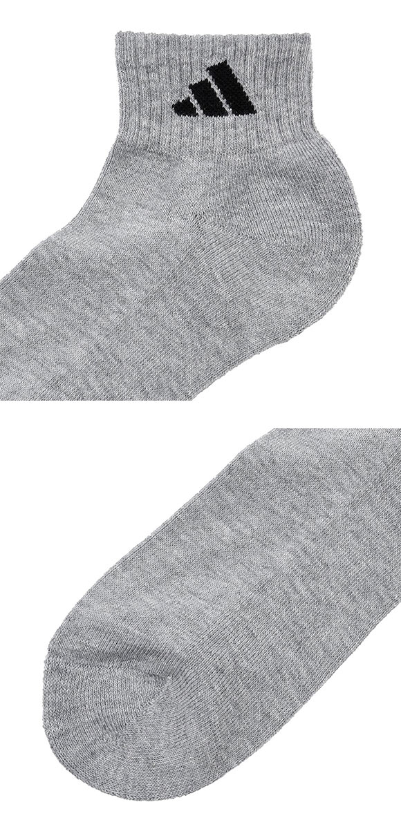アディダス 足底パイル ショート丈 ソックス 3足セット メンズ 靴下 adidas 破れにくい 消臭 24-26cm 26-28cm 28-30cm