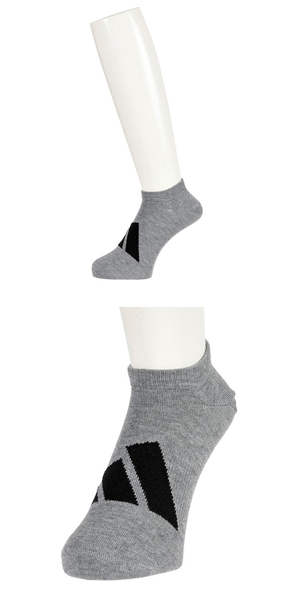 アディダス DEO ビッグロゴ スニーカー丈 ソックス 3足セット メンズ 靴下 adidas 消臭 24-26cm 26-28cm