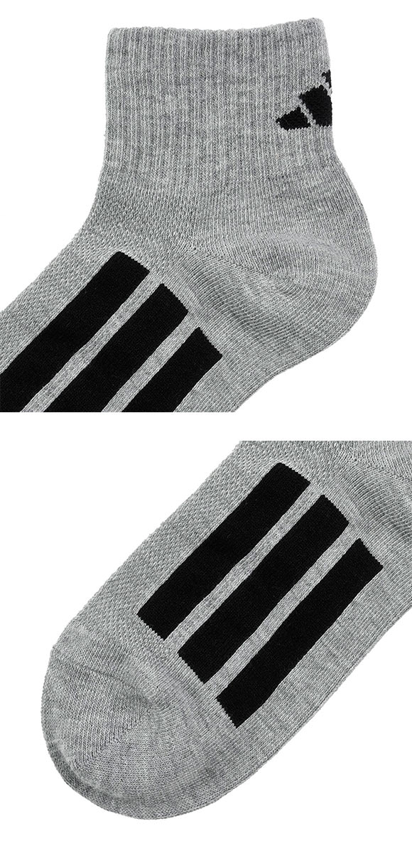 アディダス キッズ ジュニア ショート丈 ソックス 3足セット 靴下 甲メッシュ adidas 19-21cm 21-23cm