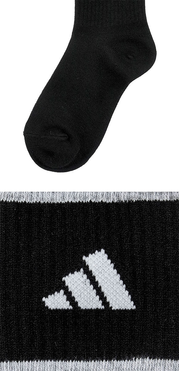 アディダス キッズ スリーバーロゴ スポーツ丈 ソックス 3足セット ジュニア ボーイズ 靴下 消臭 adidas