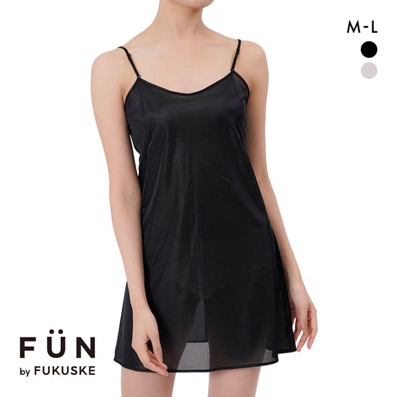 福助 fukuske FUN by FUKUSKE 着こなしキレイ スリップ レディース インナー ペチワンピ
