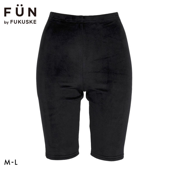 福助 FUN by FUKUSKE ベロア 5分丈ボトム レディース ルームウェア