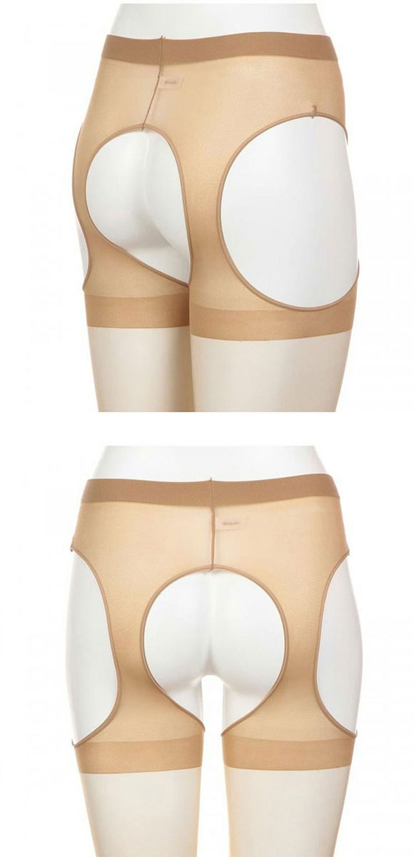 福助 fukuske パンティ部レス ストッキング パンスト レディース サスペンダーストッキング