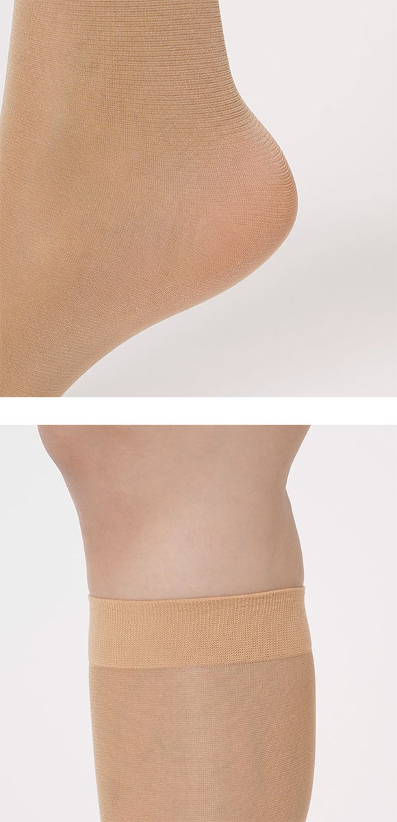 福助 ひやはだ 冷 40デニール相当 ひざ下丈ソックス レディース ショートストッキング 接触冷感 fukuske HIYAHADA