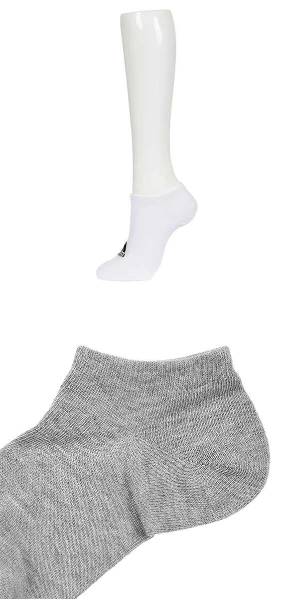 アディダス adidas スニーカー丈ソックス 三足組 レディース ワンポイント 消臭 定番 ベーシック 23-25cm