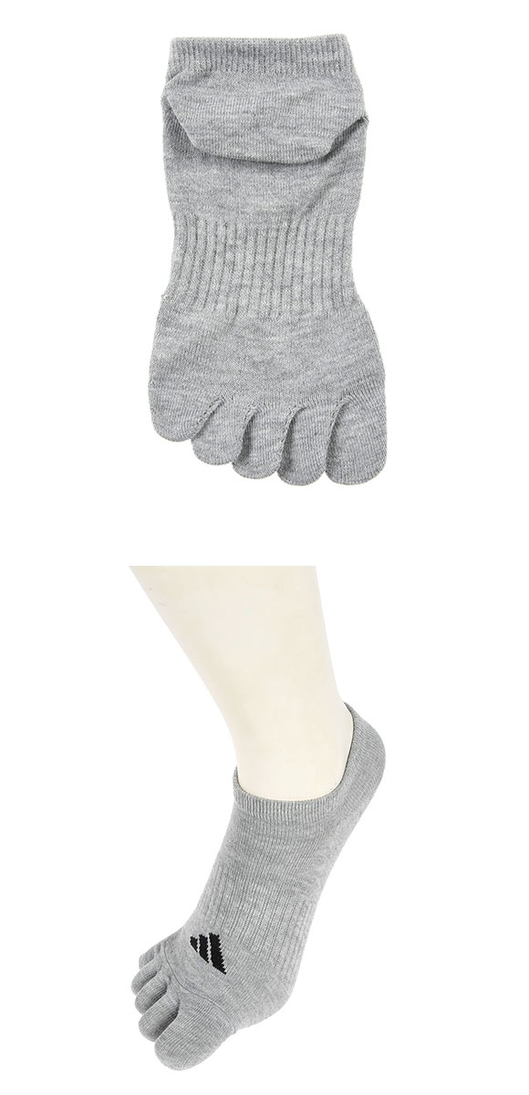 アディダス ベーシック 5本指 スニーカー丈 ソックス 3足セット レディース 靴下 adidas 破れにくい 23-25cm