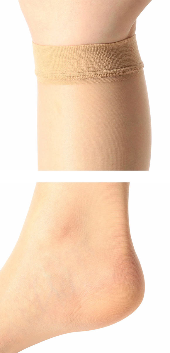 福助 fukuske つま先オープン 5本指 ひざ下丈 ストッキング パンスト レディース 銀イオン加工 23-25cm