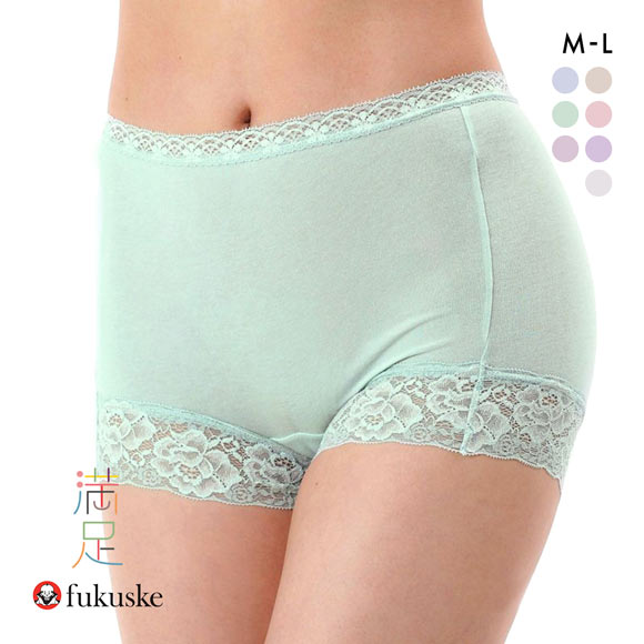 福助 Fukuske 満足 ヒップを包み込む 一分丈 ショーツ ボーイレングス レディース 単品