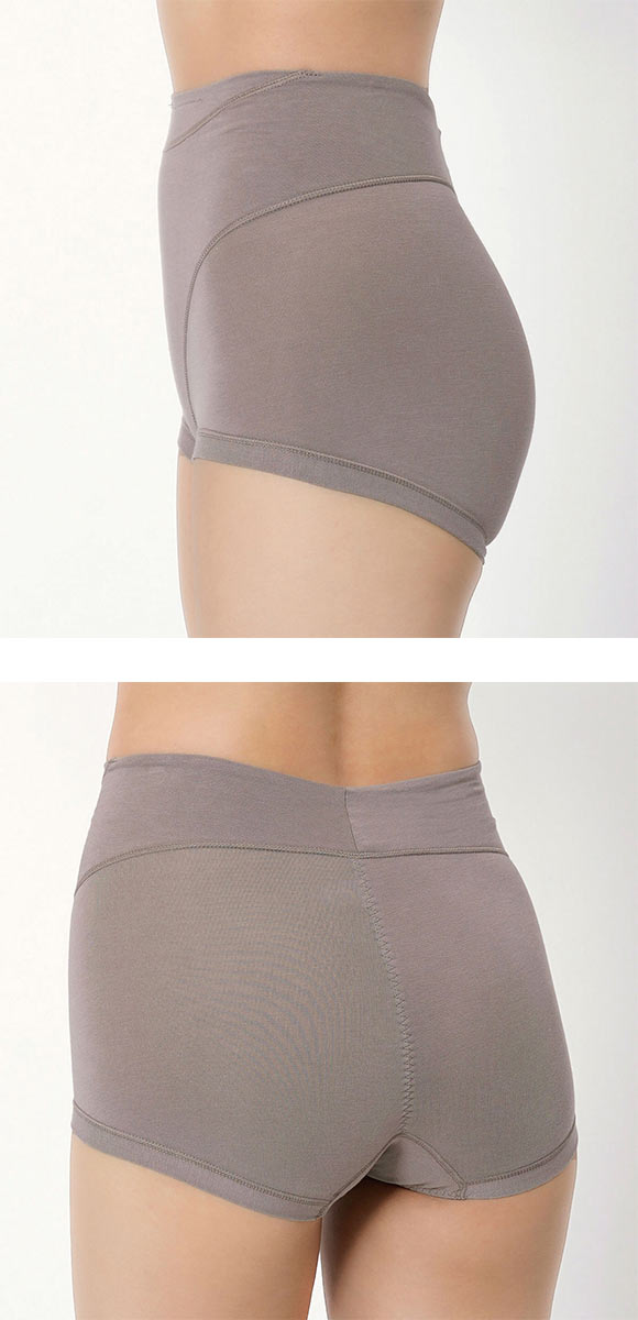 福助 fukuske 満足 お腹リフトアップ 1分丈 ショーツ レディース ノンレース 綿混 補正 抗菌防臭 ML