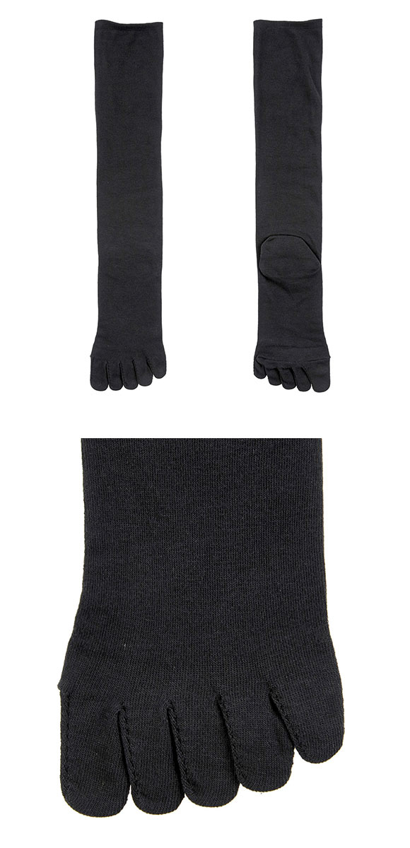 福助 満足 ゆったりらくらく 5本指 ハイソックス レディース 靴下 fukuske