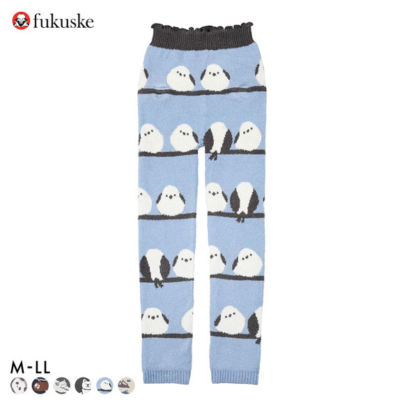 福助 ふんわりあったか モコパン レディース レギンス ロングパンツ ルームウェア fukuske