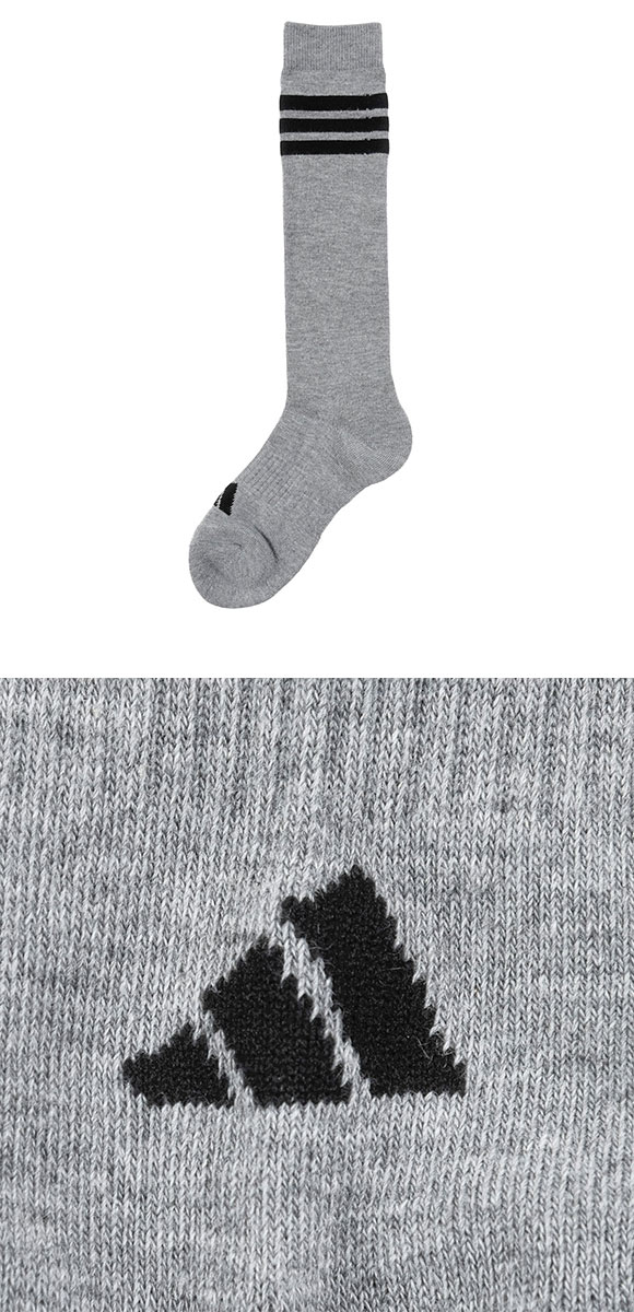 アディダス キッズ ジュニア スリーストライプ ハイソックス 2足セット 子供 靴下 保温 adidas 21-23cm 23-25cm