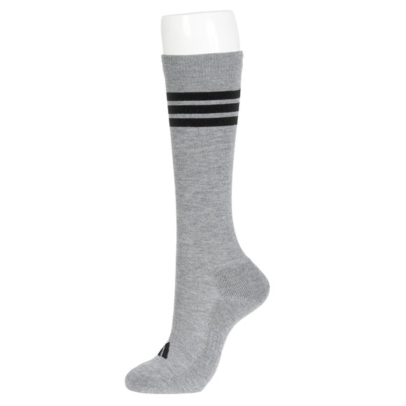 アディダス キッズ ジュニア スリーストライプ ハイソックス 2足セット 子供 靴下 保温 adidas 21-23cm 23-25cm