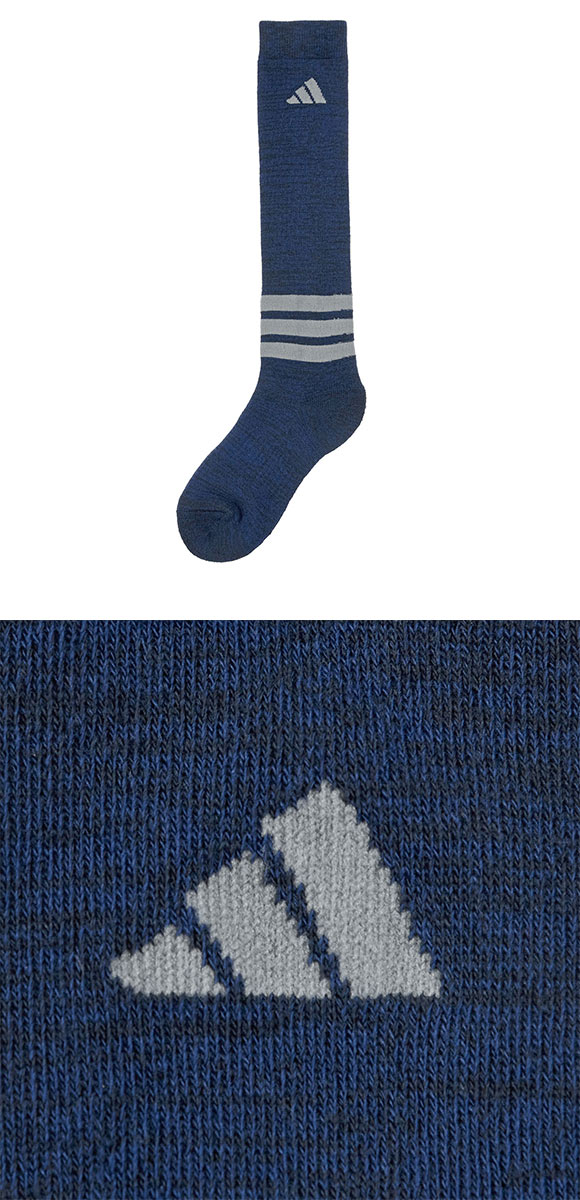 アディダス キッズ ジュニア ワンポイントロゴ ハイソックス 2足セット 子供 靴下 保温 adidas 21-23cm 23-25cm