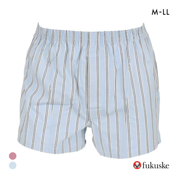 福助 SHITATEYA PANTS ストライプ ストレッチ トランクス メンズ 前あき fukuske