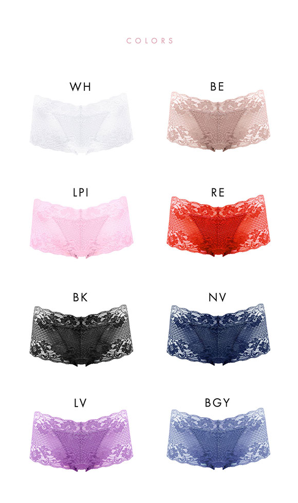 ボーイレッグショーツ 総レース ひびきにくい 柔らか ストレッチ プチプラ ヒップハンガー 単品 ジョリーエマ Jolie Emma