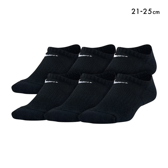 ナイキ キッズ エブリデイ クッション ノーショウ ソックス 6足セット NIKE ボーイズ ガールズ ジュニア 靴下 6P