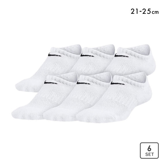 ナイキ キッズ エブリデイ クッション ノーショウ ソックス 6足セット NIKE ボーイズ ガールズ ジュニア 靴下 6P