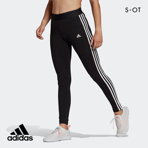 アディダス adidas スポーツレギンス レディース W ESS エッセンシャル 3ストライプ コットン タイツ スポーツウェア 28881