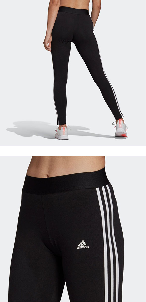 アディダス adidas スポーツレギンス レディース W ESS エッセンシャル 3ストライプ コットン タイツ スポーツウェア 28881