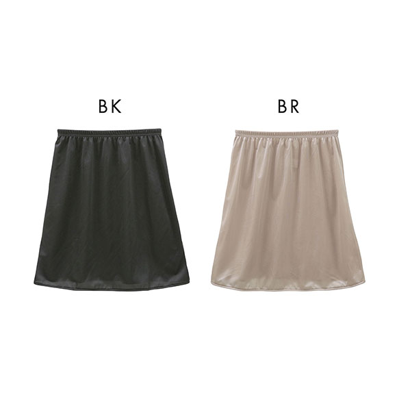 着心地なめらかシンプルランジェリー ノンレース ペチコート 45cm丈 レディース 日本製 インナー