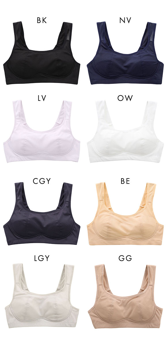 Sporty Fit Bra スポーティフィットブラ 吸水速乾 上胸押さえ スポーツブラ ハーフトップブラ 単品