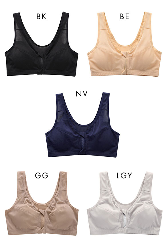 Sporty Fit Bra スポーティフィットブラ ハーフトップ ノンワイヤー ブラジャー フロントファスナー 前開き スポーツブラ 単品