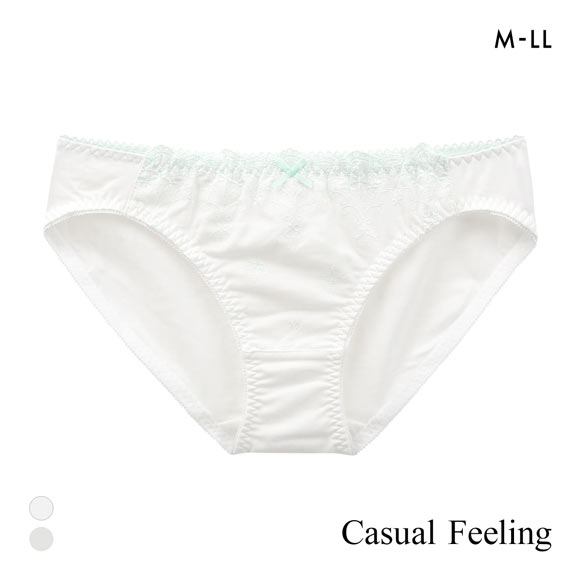 カジュアルフィーリング コットンレース ペアショーツ レディース ノーマルショーツ スタンダード Casual Feeling OW GY