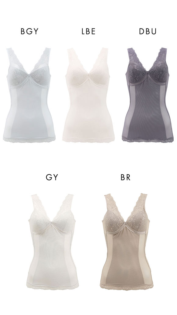 下からはけるブラシェイパー ボディシェイパー タンクトップ モールドカップ ノンワイヤー ブラトップ 補正下着