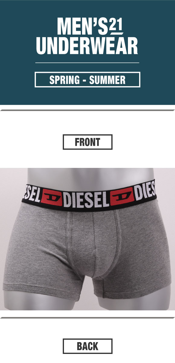 ディーゼル DIESEL MENS UMBX-DAMIEN THREE PACK 3パック コットンストレッチ ボクサーブリーフ　前閉じ