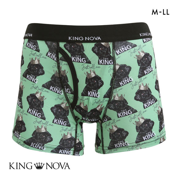 キングノバ ボクサーパンツ メンズ 前あき わんこ柄 M L LL KING NOVA