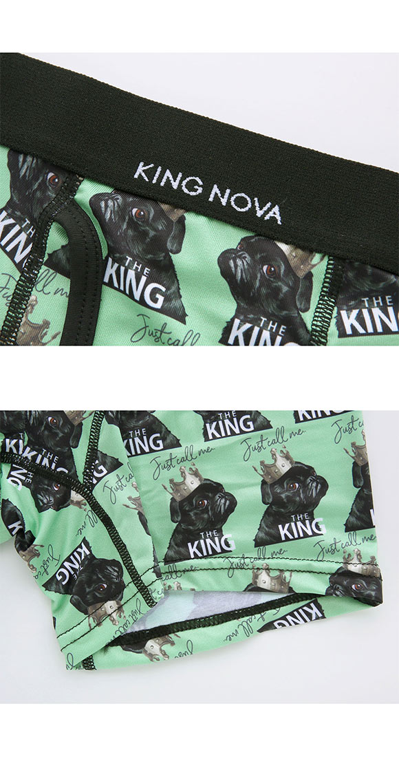キングノバ ボクサーパンツ メンズ 前あき わんこ柄 M L LL KING NOVA