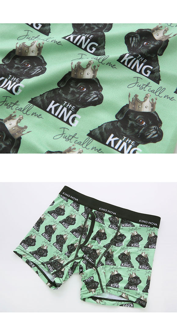 キングノバ ボクサーパンツ メンズ 前あき わんこ柄 M L LL KING NOVA