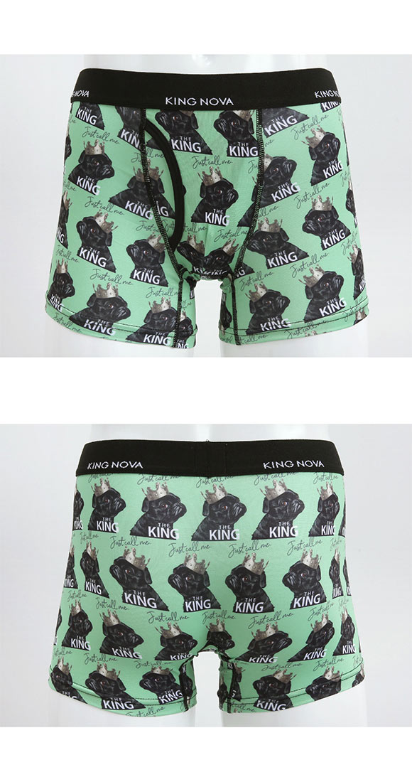 キングノバ ボクサーパンツ メンズ 前あき わんこ柄 M L LL KING NOVA