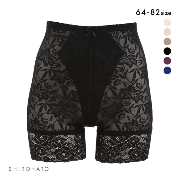 補正下着 ガードル レーシー 3分丈ガードル 花柄