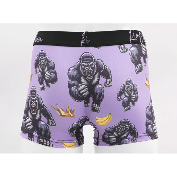 キングノバ アメコミ風ゴリラ柄 ボクサーパンツ メンズ 前あき  M L LL KING NOVA ストレッチ プリント