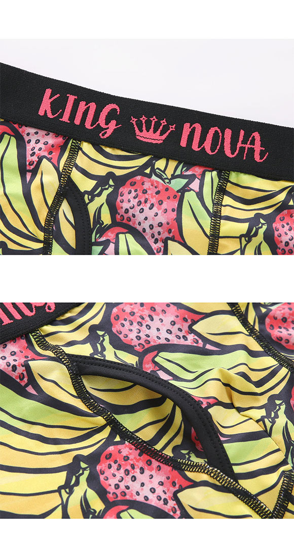 キングノバ フルーツ柄 ボクサーパンツ メンズ 前あき M L LL ストレッチ プリント 大きいサイズ KING NOVA