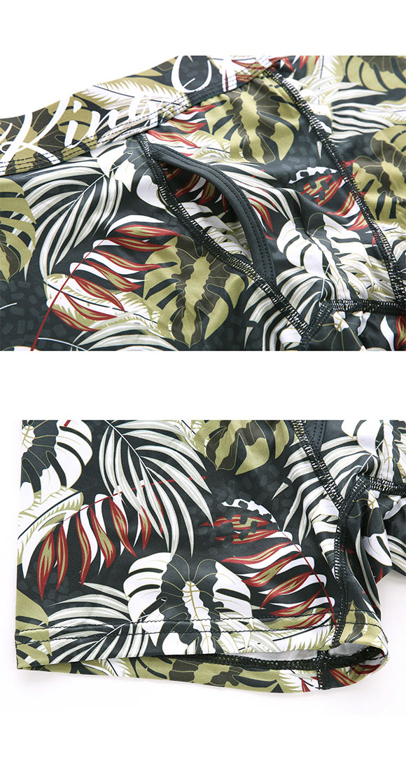 キングノバ ボタニカル柄 ボクサーパンツ メンズ 前開き M L LL ストレッチ プリント 大きいサイズ 贈り物 ギフト KING NOVA