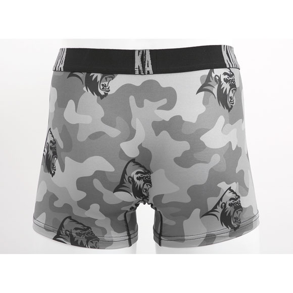 キングノバ あったか裏起毛 迷彩×ゴリラ柄 ボクサーパンツ メンズ 前あき M L LL 冷え 保温 ストレッチ 寒さ対策 大きいサイズ 贈り物 ギフト KING NOVA