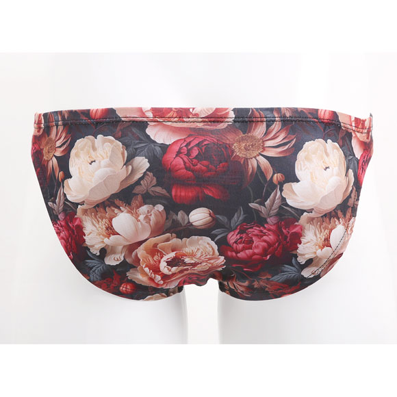 キングノバ アンティークフラワー柄 ビキニ フルバック メンズ 前とじ M L LL  パンツ ブリーフ ブーメラン 雄 KING NOVA お花