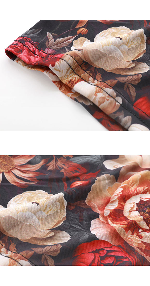 キングノバ アンティークフラワー柄 ボクサーパンツ メンズ 前あき M L LL プリント 大きいサイズ ビキニ ブリーフ KING NOVA