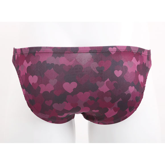 キングノバ ハート柄 ビキニ フルバック メンズ 前とじ M L LL パンツ ブリーフ ブーメラン KING NOVA クリスマス バレンタイン