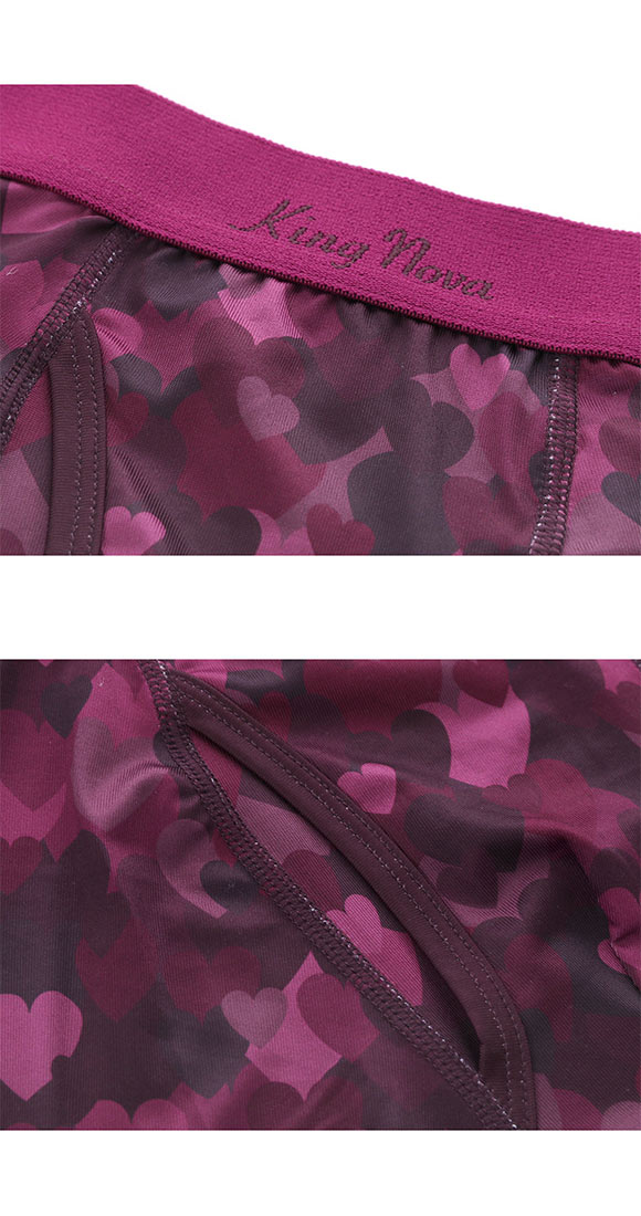 キングノバ ハート柄 ボクサーパンツ メンズ 前あき M L LL ストレッチ プリント 大きいサイズ クリスマス バレンタイン KING NOVA