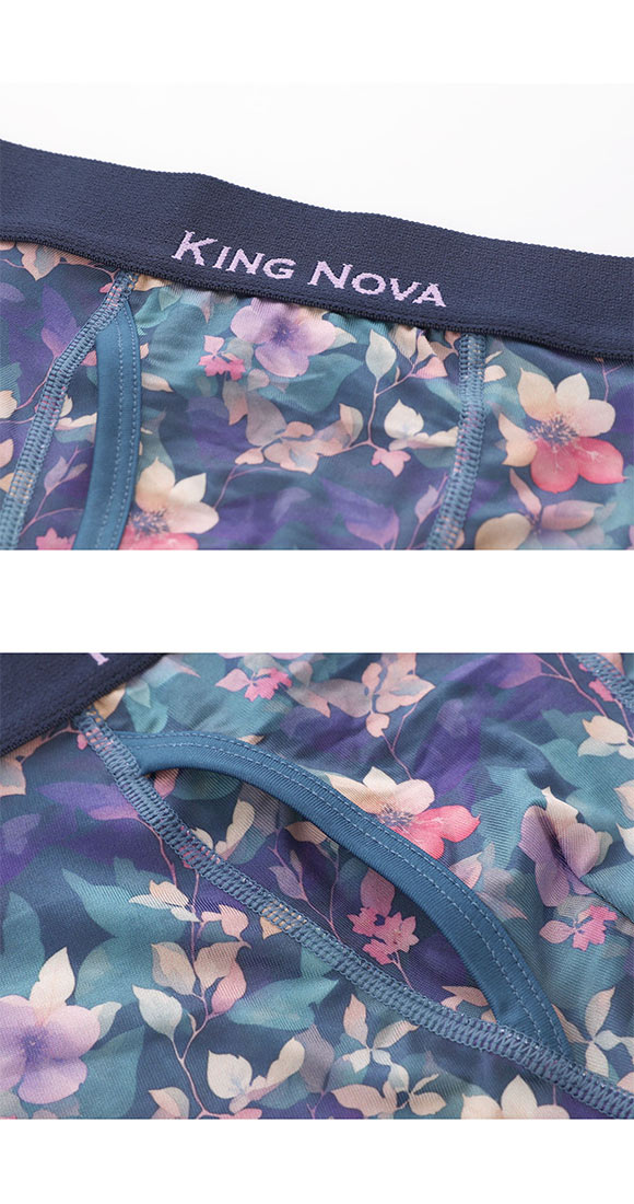 キングノバ ファンタジックフラワー柄 ボクサーパンツ メンズ 前あき  M L LL ストレッチ プリント 大きいサイズ KING NOVA