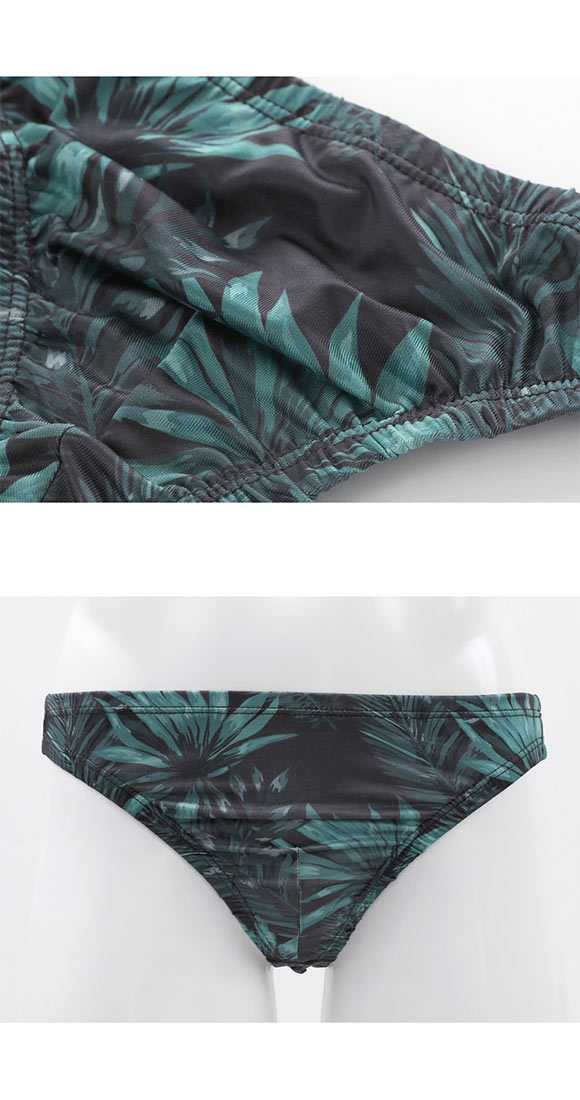 キングノバ ボタニカル柄 Tバック ビキニ パンツ メンズ 前とじ M L LL ストレッチ プリント 大きいサイズ KING NOVA