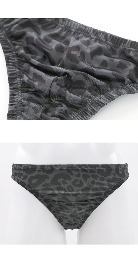 キングノバ ヒョウ柄 Tバック ビキニ パンツ メンズ 前とじ M L LL ストレッチ プリント 大きいサイズ KING NOVA