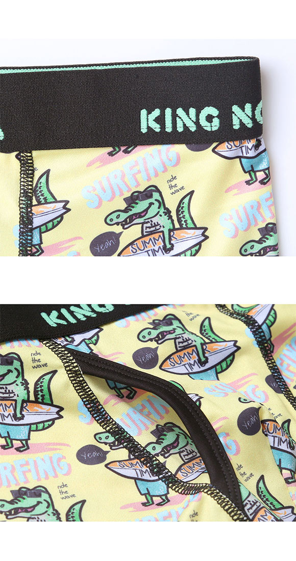 キングノバ ワニ柄 ボクサーパンツ メンズ 前あき M L LL ストレッチ プリント 大きいサイズ 贈り物 ギフト KING NOVA