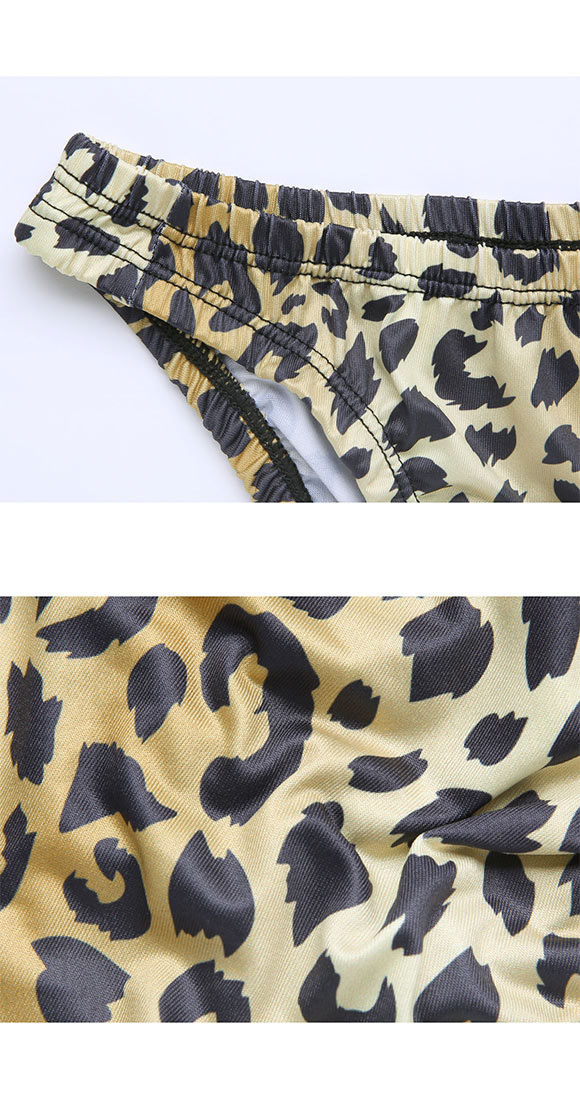 キングノバ ヒョウ ビキニ フルバック メンズ 前とじ M L LL パンツ ブリーフ ブーメラン 雄 KING NOVA レオパード ストレッチ